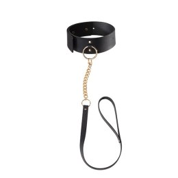 Obroża Bijoux Indiscrets - MAZE Wide Choker & Leash Black