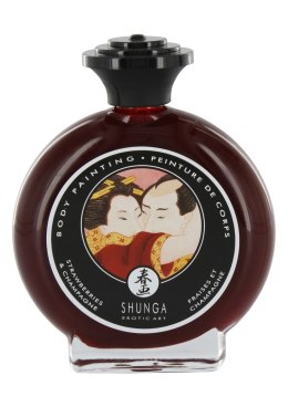 Jadalna farbka do ciała Shunga - Strawberries & Champagne Bodypaint 100 ml