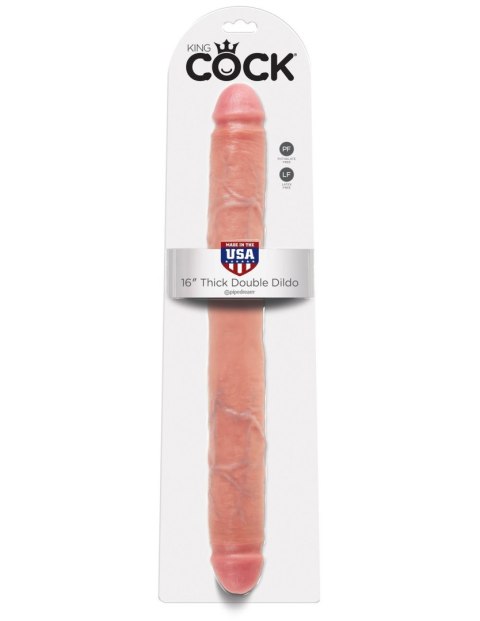 Dildo King Cock 16" Thick Double Dildo Flesh Dildo King Cock 16" Thick Double Dildo Flesh