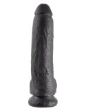 Dildo King Cock 9" Cock with Balls Black