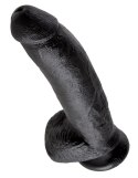 Dildo King Cock 9" Cock with Balls Black