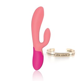 Rianne S ESSEPodgrzewany Wibrator Króliczek NTIALS - Xena Rabbit Vibrator Coral & French Rose