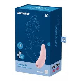 Stymulator łechtaczki Satisfyer Curvy 2+ Pink with App incl. Bluetooth and App