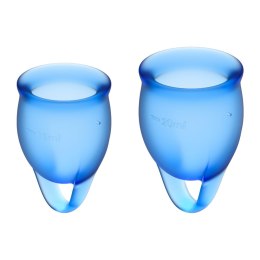 Feel Confident Menstrual Cup Set – zestaw kubeczków menstruacyjnych (15 ml i 20 ml, Dark Blue)