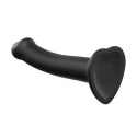 Silicone Bendable Dildo Double Density Black M