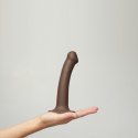 Silicone Bendable Dildo Double Density Black M