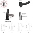 Silicone Bendable Dildo Double Density Black M