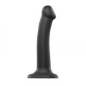 Silicone Bendable Dildo Double Density Black M