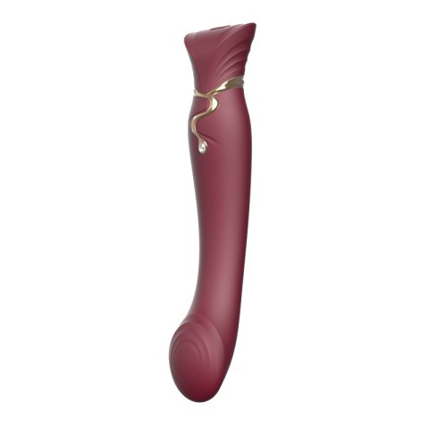 Królewski Wibrator Punktu G PulseWave ZALO Queen Wine Red Królewski Wibrator Punktu G PulseWave ZALO Queen Wine Red