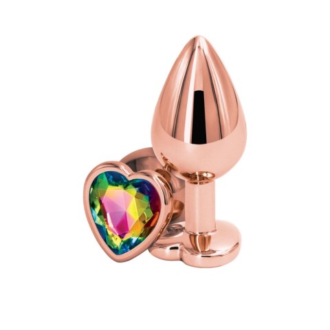 Korek analny NS Novelties Rear Assets Heart M Rose Gold