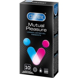 Durex Mutual Pleasure 10 szt. – Prezerwatywy z benzokainą i prążkami, dla obojga partnerów