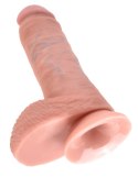 Dildo King Cock 8" Cock with Balls Flesh