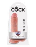 Dildo King Cock 8" Cock with Balls Flesh