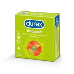 Durex Arouser 3 szt. – Prezerwatywy z prążkami dla intensywnych doznań