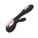 LELO Soraya Wave Black – wibrator króliczek z technologią WaveMotion™, czarny