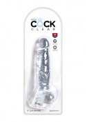 Dildo King Cock 8 Inch Cock with Balls Transparant