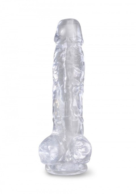 Dildo King Cock 8 Inch Cock with Balls Transparant Dildo King Cock 8 Inch Cock with Balls Transparant