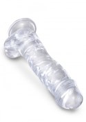 Dildo King Cock 8 Inch Cock with Balls Transparant