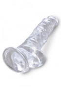 Dildo King Cock 8 Inch Cock with Balls Transparant