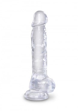 Dildo King Cock 8 Inch Cock with Balls Transparant