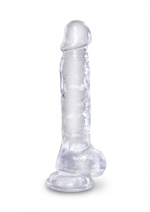 Dildo King Cock 8 Inch Cock with Balls Transparant