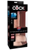 Dildo King Cock Triple Density with Balls 10 Inch