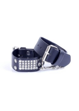 Kajdanki Fetish B - Series Handcuffs with cristals 3 cm Silver