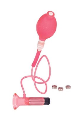 Pomka do łechtaczki z wibracjami CLITORAL VIBRATING PUMP - CLEAR HOT PINK