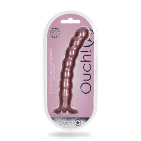 Silikonowe dildo - Beaded G-Spot Dildo - 8'' / 20,5 cm - Rose Gold Silikonowe dildo - Beaded G-Spot Dildo - 8'' / 20,5 cm - Rose Gold