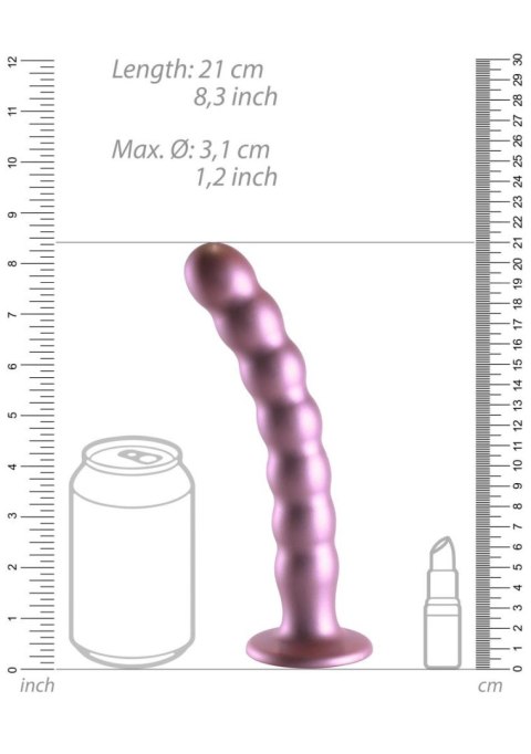 Silikonowe dildo - Beaded G-Spot Dildo - 8'' / 20,5 cm - Rose Gold Silikonowe dildo - Beaded G-Spot Dildo - 8'' / 20,5 cm - Rose Gold