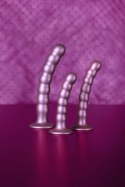 Silikonowe dildo - Beaded G-Spot Dildo - 8'' / 20,5 cm - Rose Gold