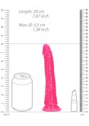 Smukłe Realistyczne Dildo z Przyssawką - Glow in the Dark, 18cm