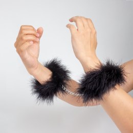 Kajdanki BLACK MARABOU HANDCUFFS