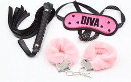 Zestaw BDSM Fetish Fever - Bondage Set - 3 pieces - Pink/Black