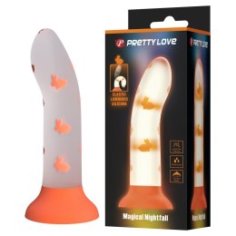 Duże Świecące DildoPRETTY LOVE - Magical Nightfall, Luminous Suction base