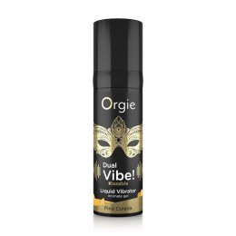 ORGIE DUAL VIBE! PINA COLADA KISSABLE LIQUID VIBRATOR - 15 ML