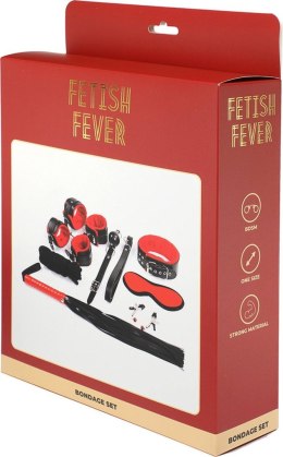 Zestaw BDSM Fetish Fever - Bondage Set - 9 pieces - Red/Black