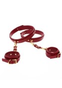 Kajdanki Wrist To Thigh Cuff Set Red