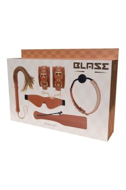 Zestaw BDSM BLAZE ELITE BDSM SET COGNAC VEGAN LEATHER