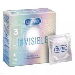 Durex Invisible Supercienkie 3 szt. – Najcieńsze prezerwatywy Durex dla maksymalnej bliskości