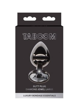 Butt Plug With Diamond Jewel L Black