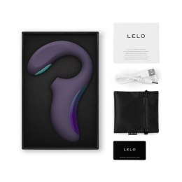 LELO Enigma Double Sonic – zestaw zawierający ładowarkę USB, satynowe etui i instrukcję obsługi