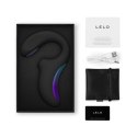 LELO Enigma Double Sonic Stormy Black – zestaw z satynowym etui, ładowarką USB i instrukcją