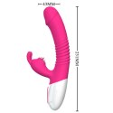 Wibrator z funkcją ogrzewania- Silicone Vibrator USB 7 Powerful Licking and Thrusting Modes