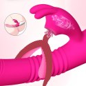 Wibrator z funkcją ogrzewania- Silicone Vibrator USB 7 Powerful Licking and Thrusting Modes