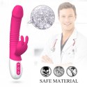 Wibrator z funkcją ogrzewania- Silicone Vibrator USB 7 Powerful Licking and Thrusting Modes