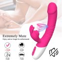 Wibrator z funkcją ogrzewania- Silicone Vibrator USB 7 Powerful Licking and Thrusting Modes