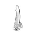 King Cock Transparentne Dildo Clear 7,5" with Balls