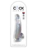 King Cock Transparentne Dildo Clear 7,5" with Balls