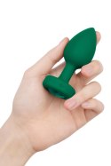 B-VIBE VIBRATING JEWEL PLUG M/L EMERALD GREEN